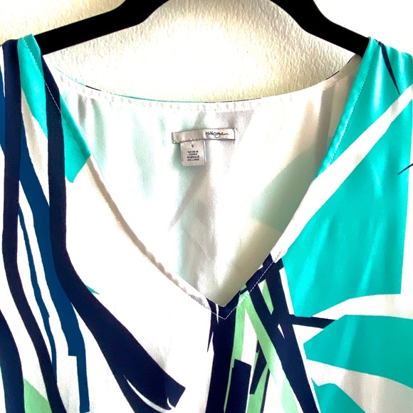 Halogen Patterned Sleeveless Blouse - Picture 2 of 3